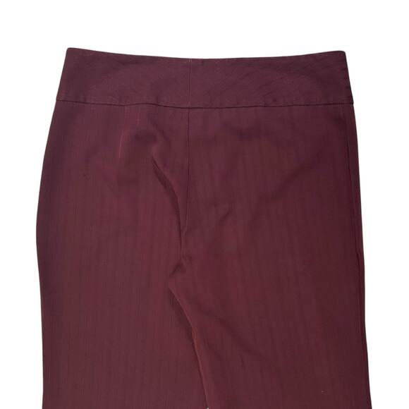 VTG A.Byer Women Sz 9 Wine Red Pinstripe Dress Pant Trouser Office Siren Career - Picture 8 of 16